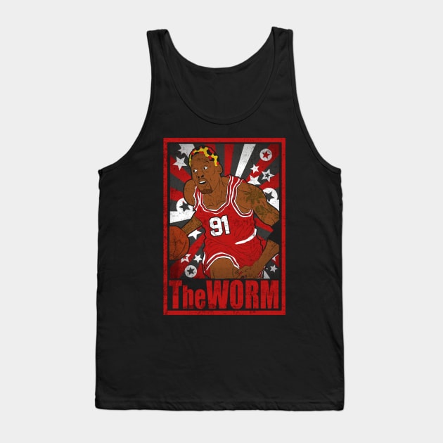 Rodman Basketball The Worm Chicago 91 Legend Tank Top by TEEWEB